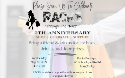 Join Us for Our 9th Anniversary Celebration at Racks!